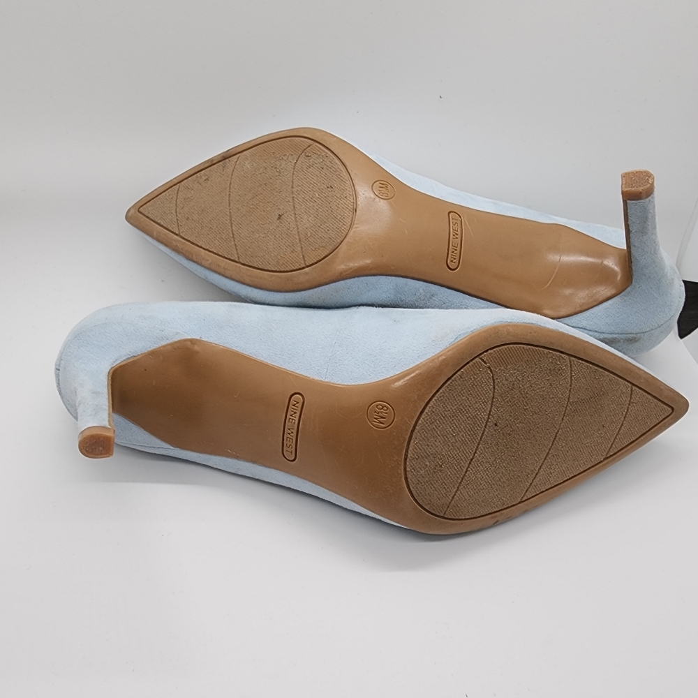 Nine West Baby Blue Heels Sz 8.5 - Picture 5 of 7